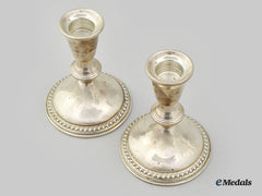 Canada, Commonwealth. A Set Of Two Candlestick Holders, By Birks