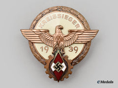 Germany, Hj. A 1939 National Trade Competition Victor’s Badge, Bronze Grade, By Hermann Aurich