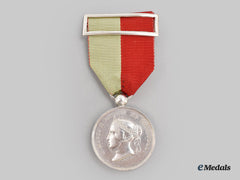 Portugal, Kingdom. A Queen Maria Ii Medal Of Philanthropy And Generosity, Ii Class Silver Grade