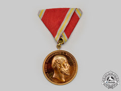 Mecklenburg-Schwerin, Grand Duchy. A Civil Merit Medal, In Bronze, C.1872