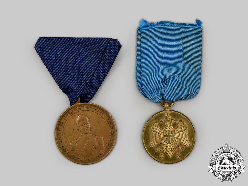 serbia,_kingdom._two_medals&_awards_l22_mnc8675_829