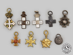 France, Iii Republic; Italy, Kingdom, Republic. A Lot Of Nine Miniature Awards