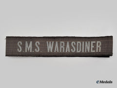 Austria-Hungary, Empire. An Sms Warasdiner Cap Tally Ribbon