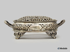United Kingdom. A Silver Openwork Rose Bowl, By Henry Wilkinson & Co, C.1852