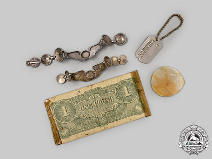 united_states._a_unique_lot_of_wings_and_coins_sweetheart_bracelets_and_japanese_occupation_note_of_corporal_henderson’s_air_force_service,1944_l22_mnc8843_894_1