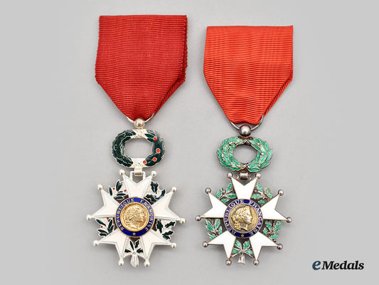 france,_republic._two_orders_of_the_legion_of_honour,_knights,_c.1960_l22_mnc9225_497