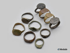 Roman Empire. A Mixed Lot Of Roman Finger Rings, C. 200-300 A.d