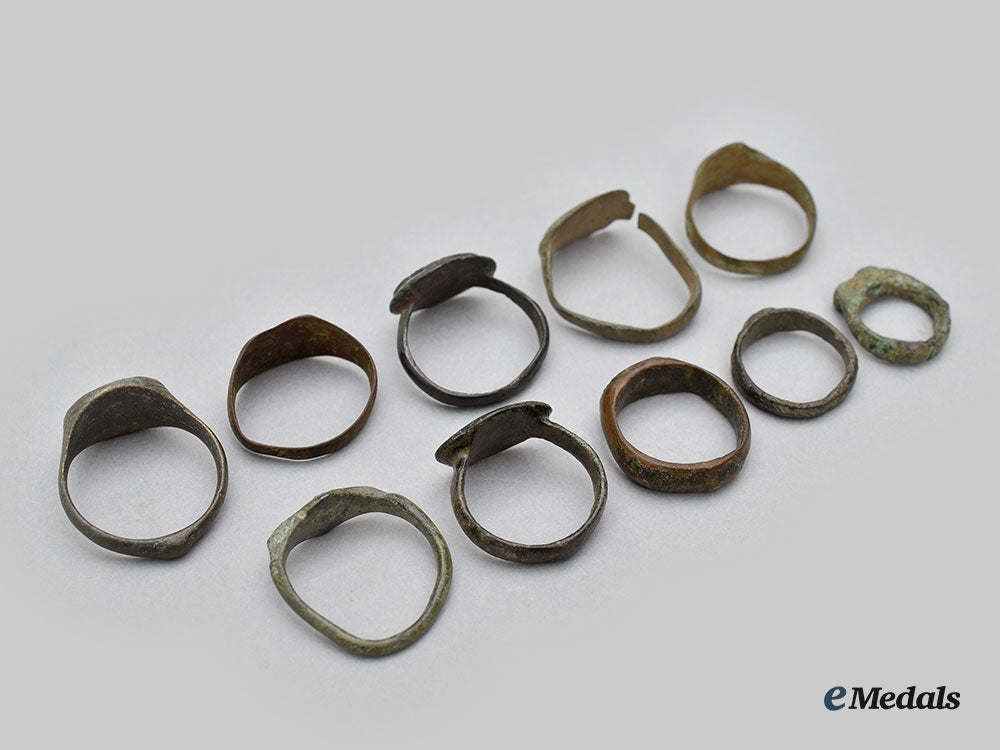 Roman Empire. A Mixed Lot Of Roman Finger Rings, C. 200-300 A.d – eMedals