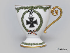 Germany, Imperial. An Iron Cross Decorative Teacup And Saucer, By Hutschenreuther Selb, 1915