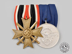 Germany, Third Reich. A Medal Bar For Second World War And Police Service