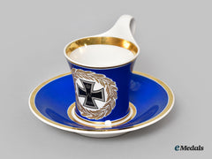 Germany, Imperial. A Blue Glazed Teacup Set, By Kpm, 1915
