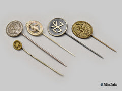 Germany, Third Reich. A Mixed Lot Of Stick Pin Miniatures