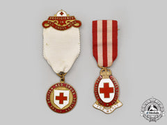 United Kingdom. Two British Red Cross Society Medals