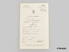 Yugoslavia, Kingdom. An Order Of St. Sava Award Document, Iii Class To American Paul Feiss, 1923