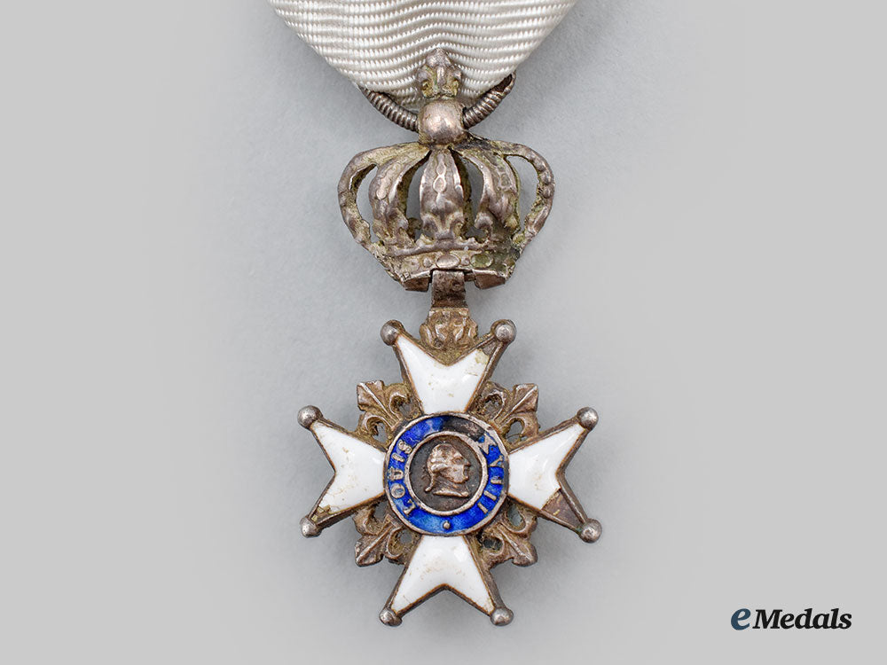 france,_napoleonic_kingdom._a_decoration_of_the_lily,_silver_cross,_c.1820_l22_mnc9561_207