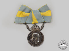 Sweden, Kingdom. A Red Cross Merit Medal For Voluntary Health Care For Ladies, Ii Class Silver Grade