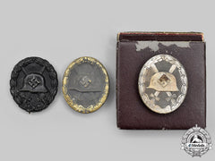 Germany, Wehrmacht. A Lot Of Wound Badges, All Grades