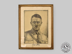 Germany, Third Reich. A Pair Of Framed Ah Portraits