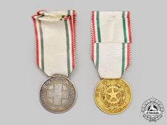 Italy, Republic. Two Red Cross Merit Medals