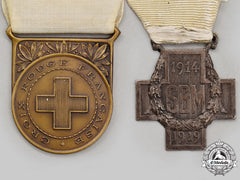 France, III Republic. Two First War Red Cross Medals