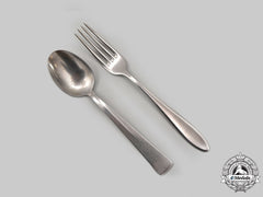 Germany, Daf. A Pair Of Factory Mess Hall Cutlery