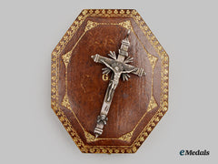 France, Napoleonic. A Rare Silver Chaplain Roman Catholic Pectoral Cross, C.1810
