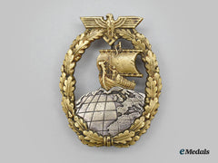Germany, Kriegsmarine. An Auxiliary Cruiser War Badge, By C.e. Juncker