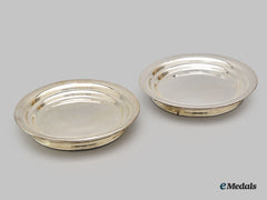 United Kingdom. A Set Of Two Sterling Silver Plates