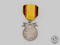 Reuss, Principality. A Silver Merit Medal With Swords