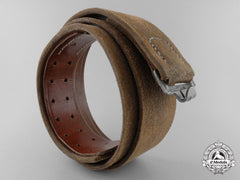 An Unusual Brown Leather Army Belt