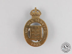 A First War British "On War Service" Badge 1915