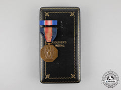 A Second War American Soldier's Medal With Case