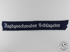 A Jagdgeschwader Schlageter Officer’s Cufftitle From Fighter Ace Rolf Hermichen; 64 Aerial Victories