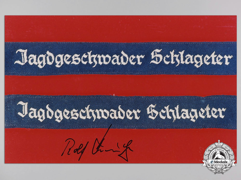 a_jagdgeschwader_schlageter_officer’s_cufftitle_from_fighter_ace_rolf_hermichen;64_aerial_victories_l_684