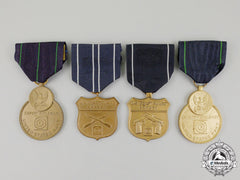 Four American Coast Guard And Navy Shooting Proficiency Medals