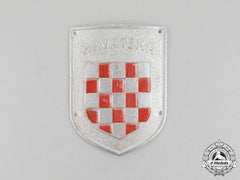 A Second War Croatian “Hrvatska” Wehrmacht Volunteer Shield