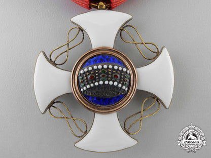an_italian_order_of_the_crown;_officer's_cross_in_gold_with_case_l_874