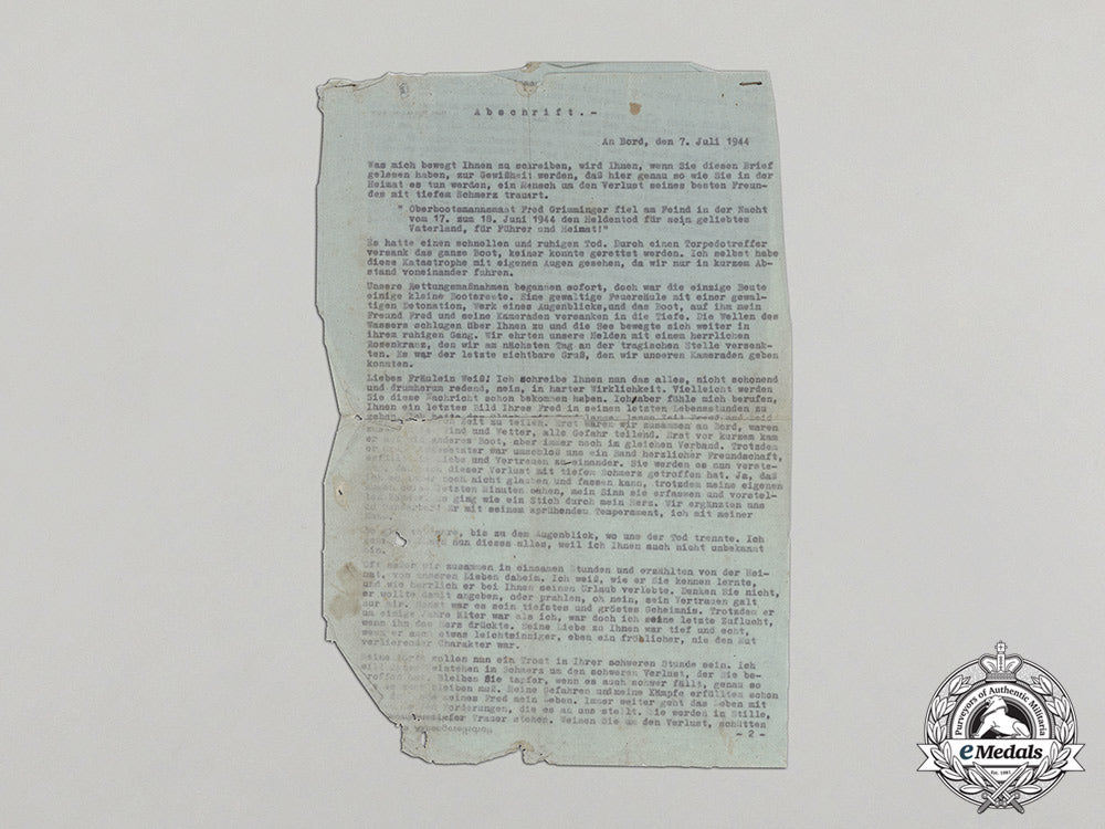 germany,_kriegsmarine._a_document_group_to_matrosenobergefreiter,_torpedoed_in1944_l_879_1_1