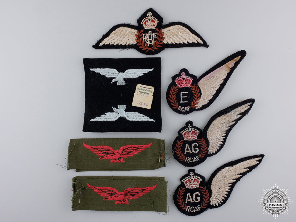 lot_of_nine_wwii_royal_canadian_air_force(_rcaf)_badges_lot_of_nine_wwii_55007c7181646