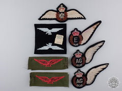 Lot Of Nine Wwii Royal Canadian Air Force (Rcaf) Badges