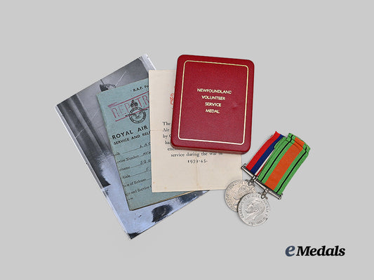 canada,_commonwealth._a_second_war_newfoundland_volunteer_service_medal_group_to_e._squires,_r_a_f_e_medals__c7697_2