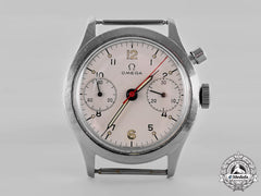 Canada, Commonwealth. A Rare 1962 Omega Rcaf Single Button Chronograph