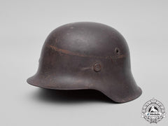 A No-Decal M42 1943 Wehrmacht Heer Stahlhelm By T. Hartzhüttenwerk Ag