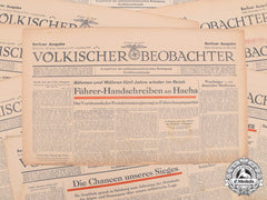 Germany. Nine Consecutive Issues Of Nsdap Propaganda Newspaper 1944