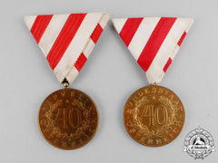 Austria, First Republic. Two Fourty-Year Long Service Medals