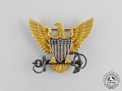 United States. A Superb Coast Guard Officer's Cap Badge In Gold