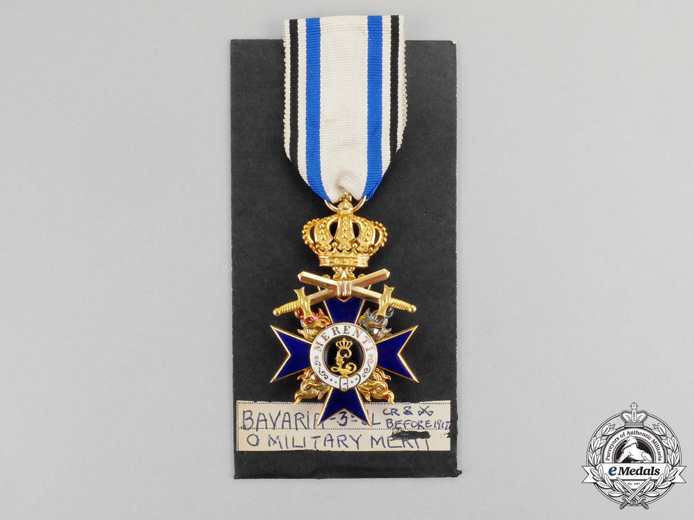 bavaria._an_order_of_military_merit_in_gold,_third_class_with_crown_and_swords,_by_jacob_leser_m17-1703