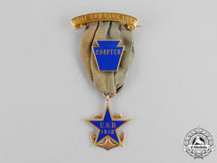 United States. A Daughters Of 1812 Membership Badge In Gold, Pennsylvania Chapter Clasp, C.1896