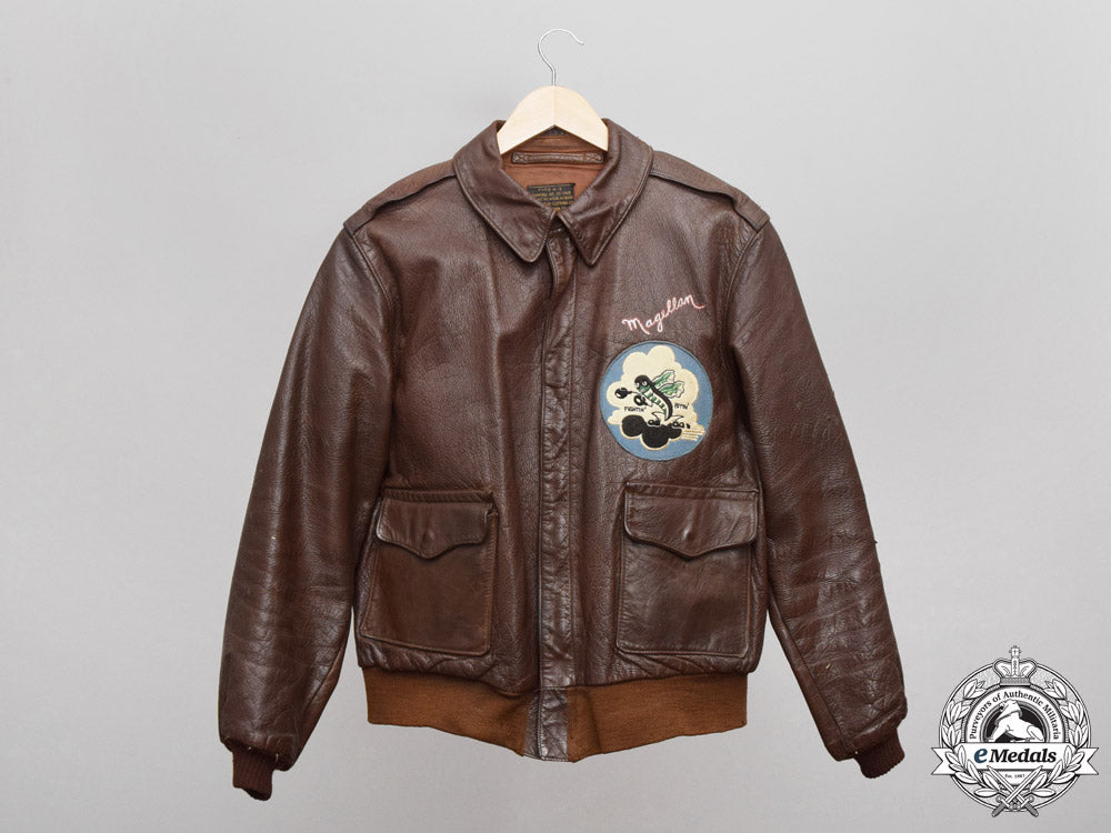 united_states._a_b-178_th_usaaf_a-2_flight_jacket,_named_to_lieut._wright,_the_reich_wreckers_m17-2564