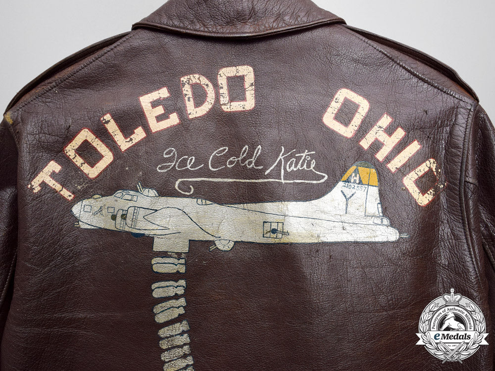 united_states._a_b-178_th_usaaf_a-2_flight_jacket,_named_to_lieut._wright,_the_reich_wreckers_m17-2573